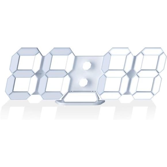 HOME Modern 3D LED Digital Desk Alarm Clock for Kitchen Bedroom Office - Picture 1 of 5